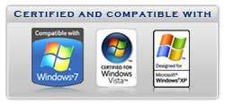 Compatible with Windows 7 Windows Vista Windows XP