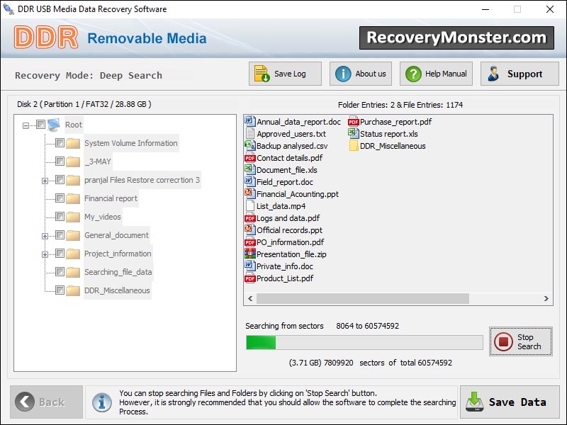 Salvage Removable Media Files screen shot