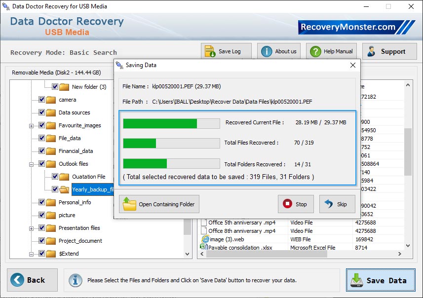 USB Digital Media Data Recovery